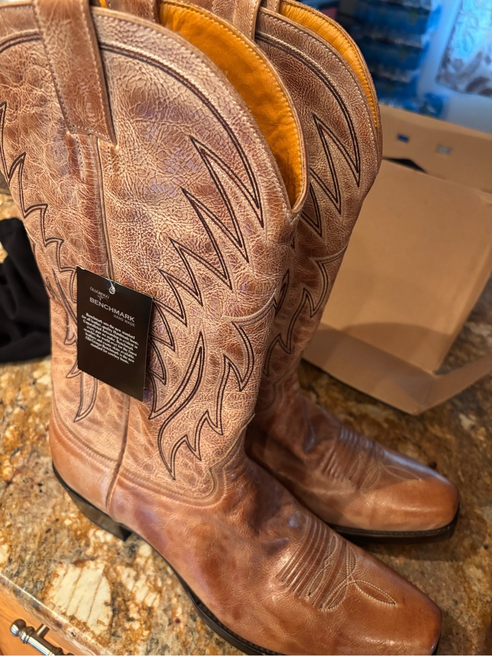 Old Gringo Benchmark 13" Beige Chievo Cow Calf Boots. Men’s 13D